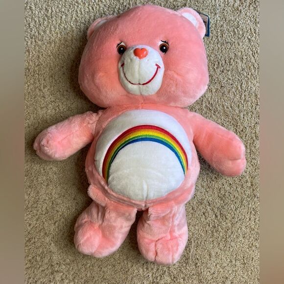Nwt Vtg 2004 Care Bears Large Stuffed Pink Toy Bear Cheer Jumbo Plush Animal 25” - Picture 2 of 8